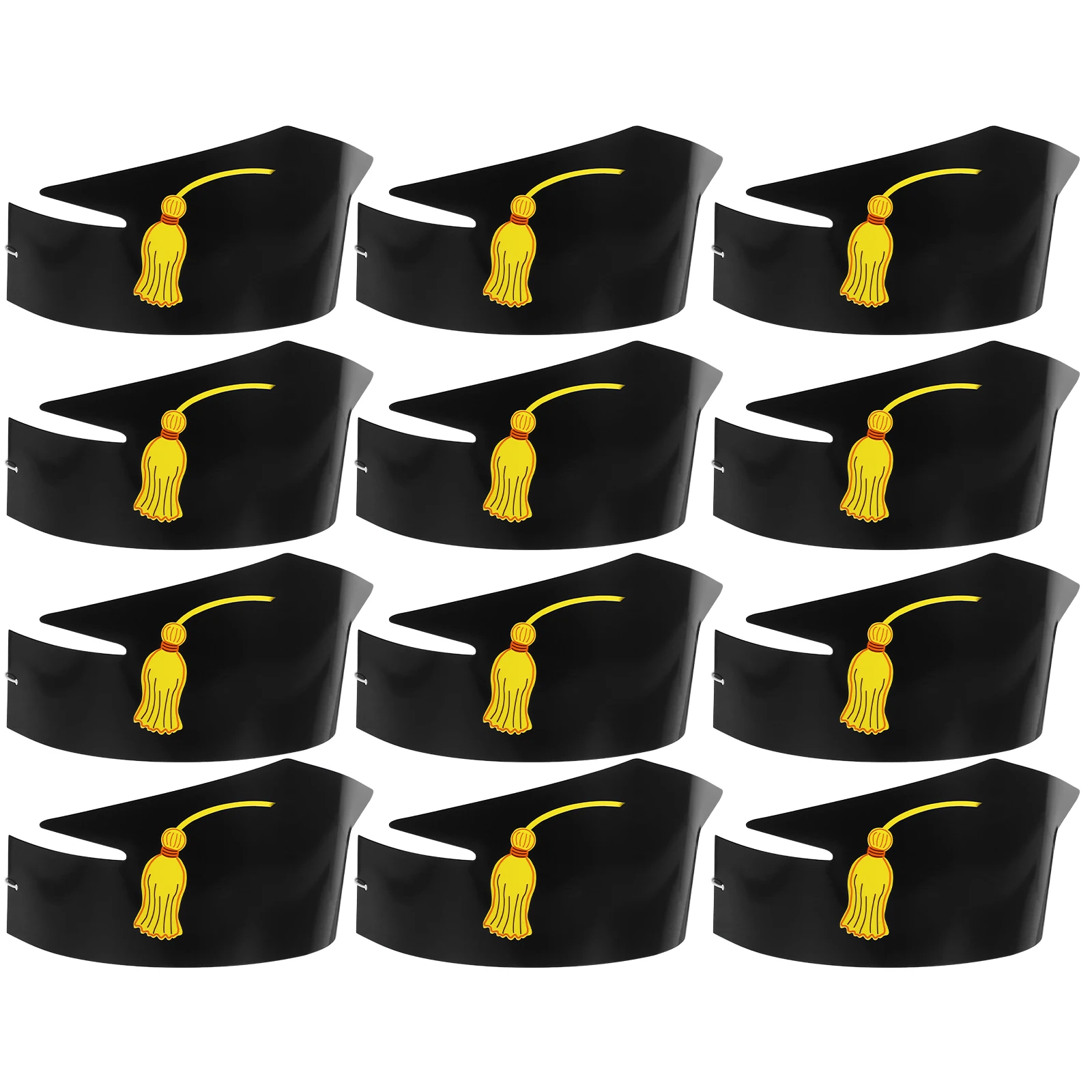 

12pcs Graduation Hats Decors Candy Favor Boxes Paper Hat Caps Party Supplies Graduates Celebration Gift Packing
