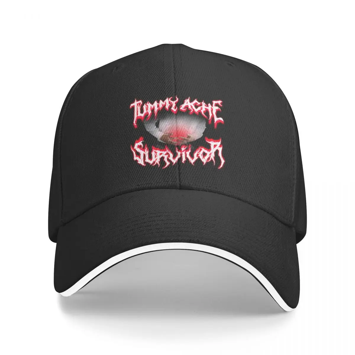 

Tummy Ache Survivor Metal Design Racerback A Baseball Caps Hat