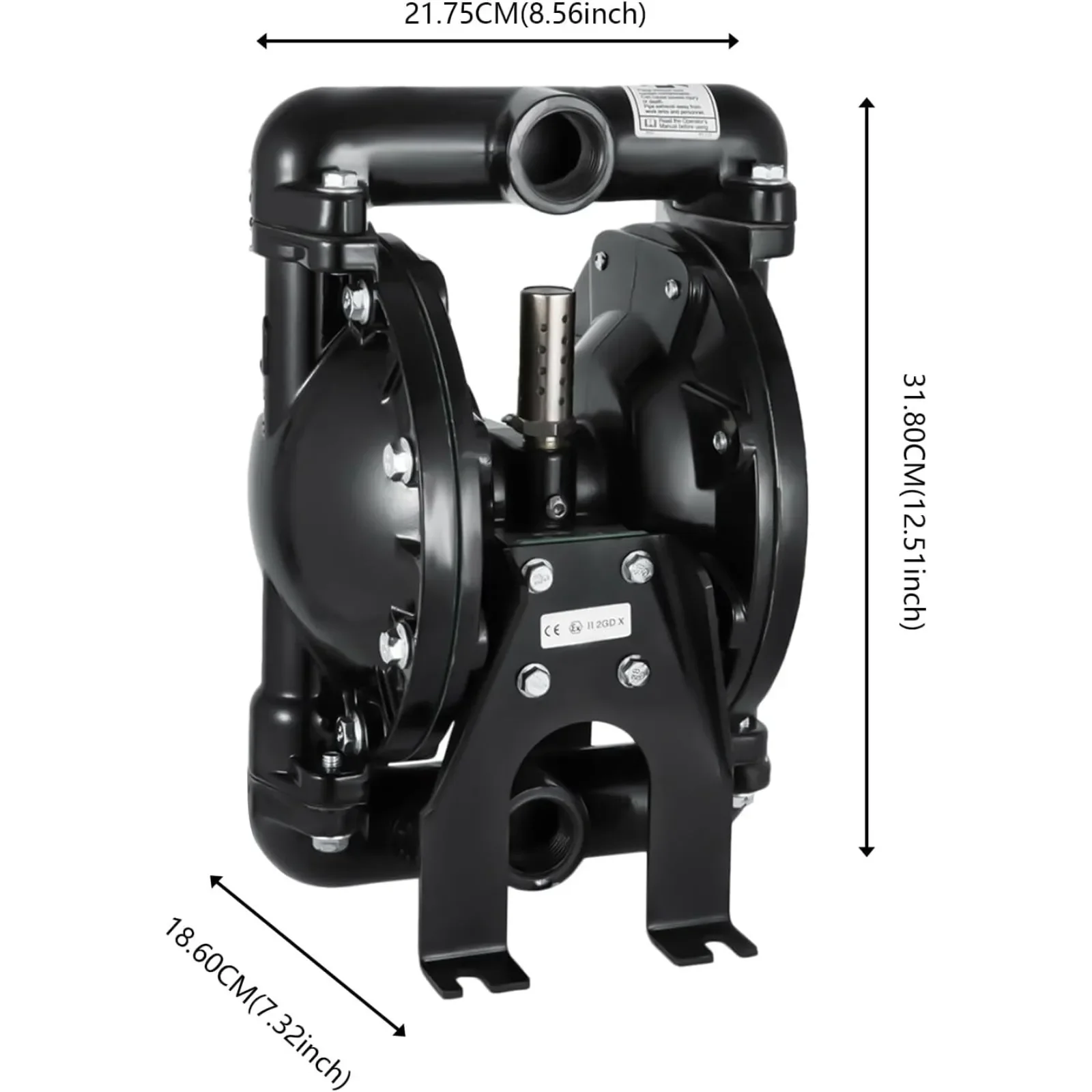 Air-Operated Diaphragm Pump Double Diaphragm P Ump 1 Inch Inlet & Outlet, Air Diaphragm Pump Dual Diaphragm Air Pump
