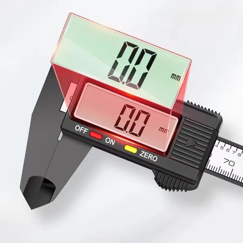 Entry-level digital vernier caliper 0-150mm 0-6 inches, high-strength plastic +/-0.02mm accuracy 1 year warranty, automatic