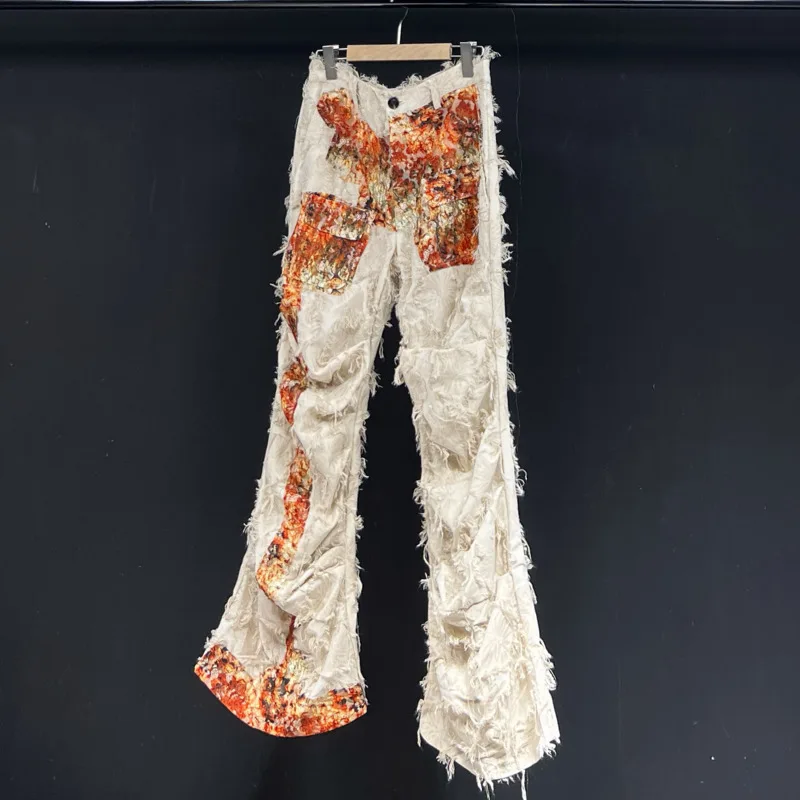 HKSH Original Niche Vintage Spring Autumn New Men Tide Punk Loose Casual Cargo Pants Lace Chic Ins Women Waste Land Y2K HK11340