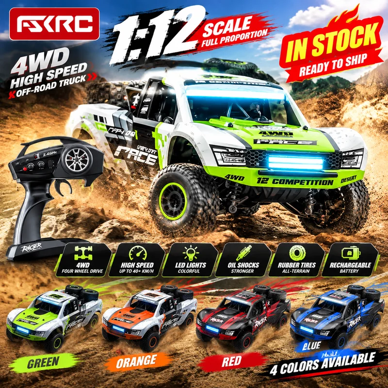 New Hot In Stock Huangbo Rd1201 Full Scale 1:12 4wd Drift Short Card 2.4g Brushless High Speed Remote Control Car  Toy Car Model