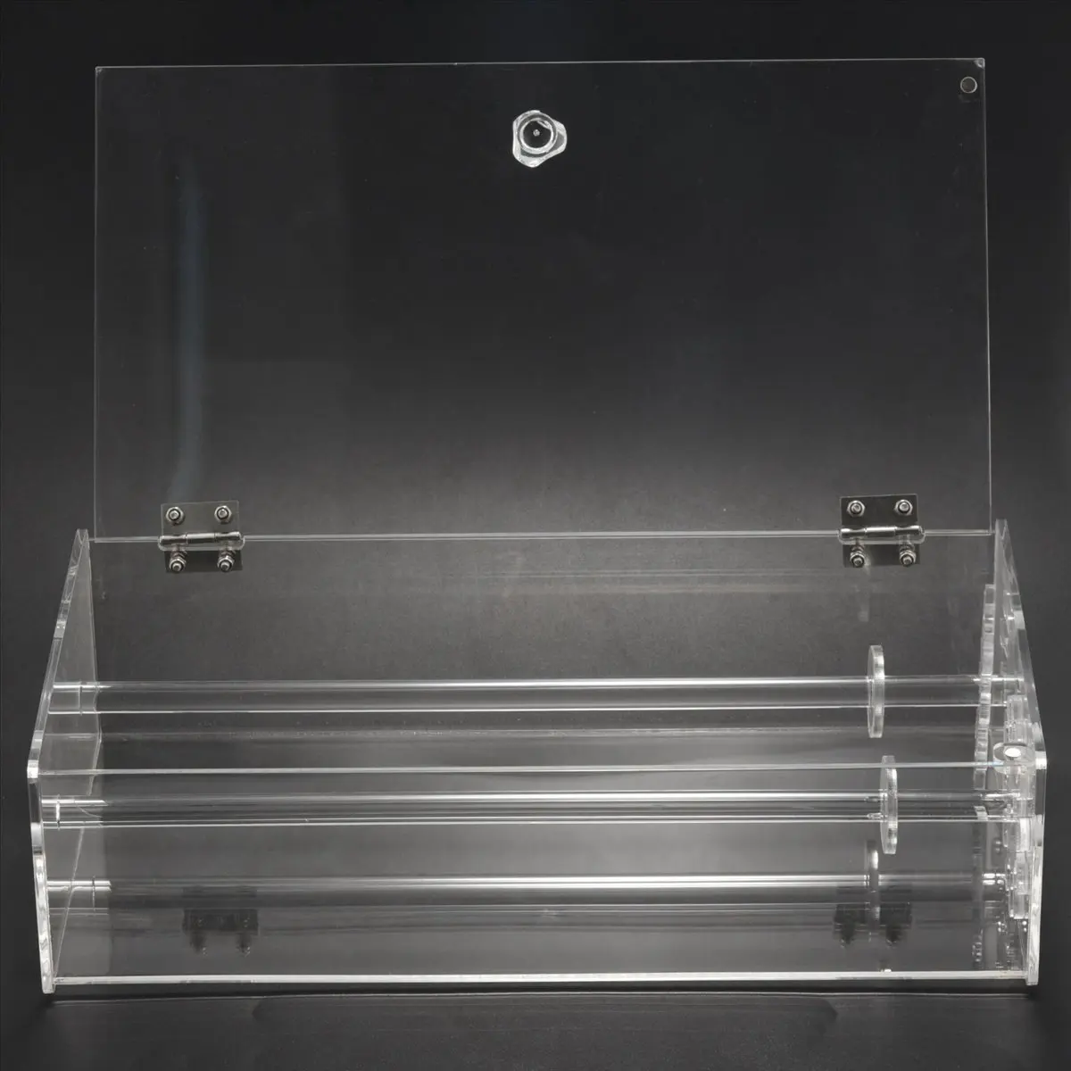 

Carefree-3X акрил, 24 крючка, вращающаяся подставка для ожерелья, подвеска, органайзер, держатель, пыленепроницаемая коробка для демонстрации ювелирных изделий