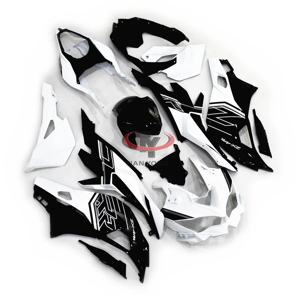 For Kawasaki ZX4R Injection Cowling Black white line printmaking