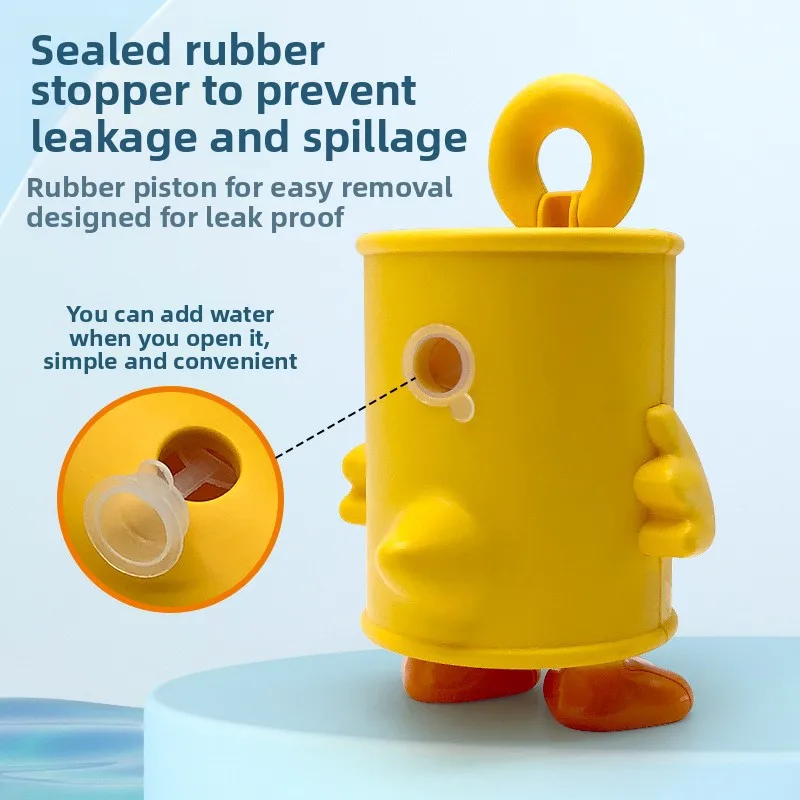 الكرتون المعلبة بطة لعبة مسدس الماء رش متعة الشاطئ قتال المياه في الهواء الطلق اللعب زخرفة مكافحة المياه هدية للأطفال #4