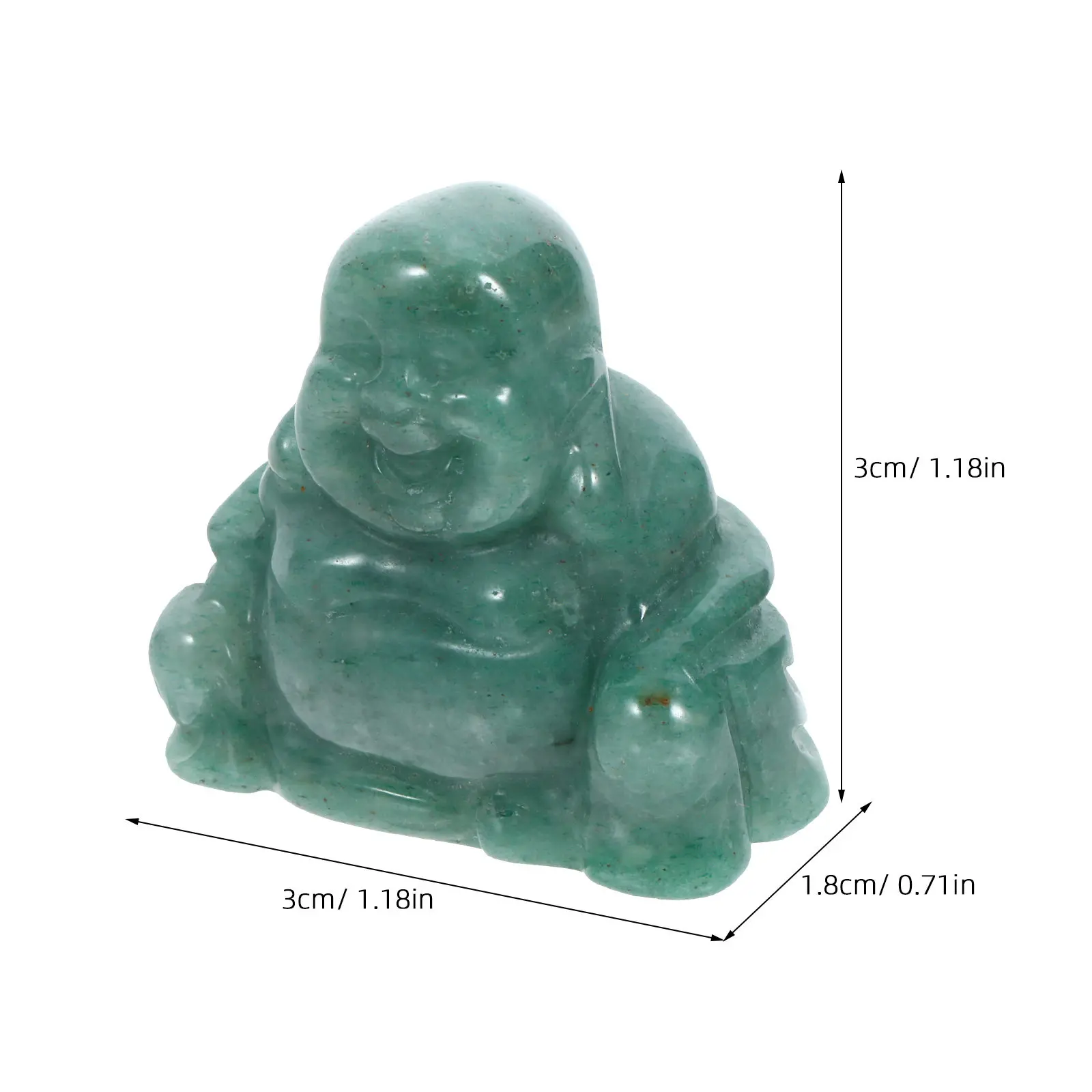 Compact Crystal Buddha Statue Desktop Buddha Decor Small Handcrafted Zen Sculpture Smooth Surface Home Office Garden Entrance