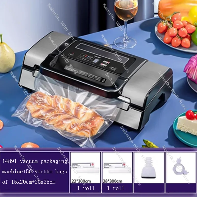 Vacuum Food Sealer Machine Automatic Vacuum Sealer Preservation Commercial Small Bag Sealer