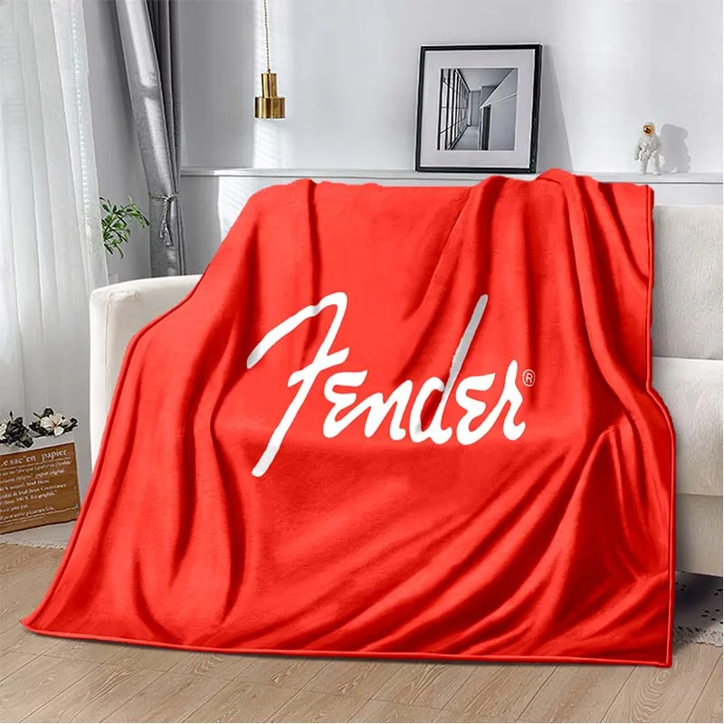 new model Rock Guitar Music Print Flannel Throw Blanket Soft Warm for Sofa Bedroom Studio Home Decoration Gift for Music Fans