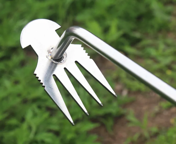 Deshierbe de mano para jardín, herramientas de deshierbe de hierro, extractor de malezas multifuncional para jardín, plantación, excavación, patio de césped