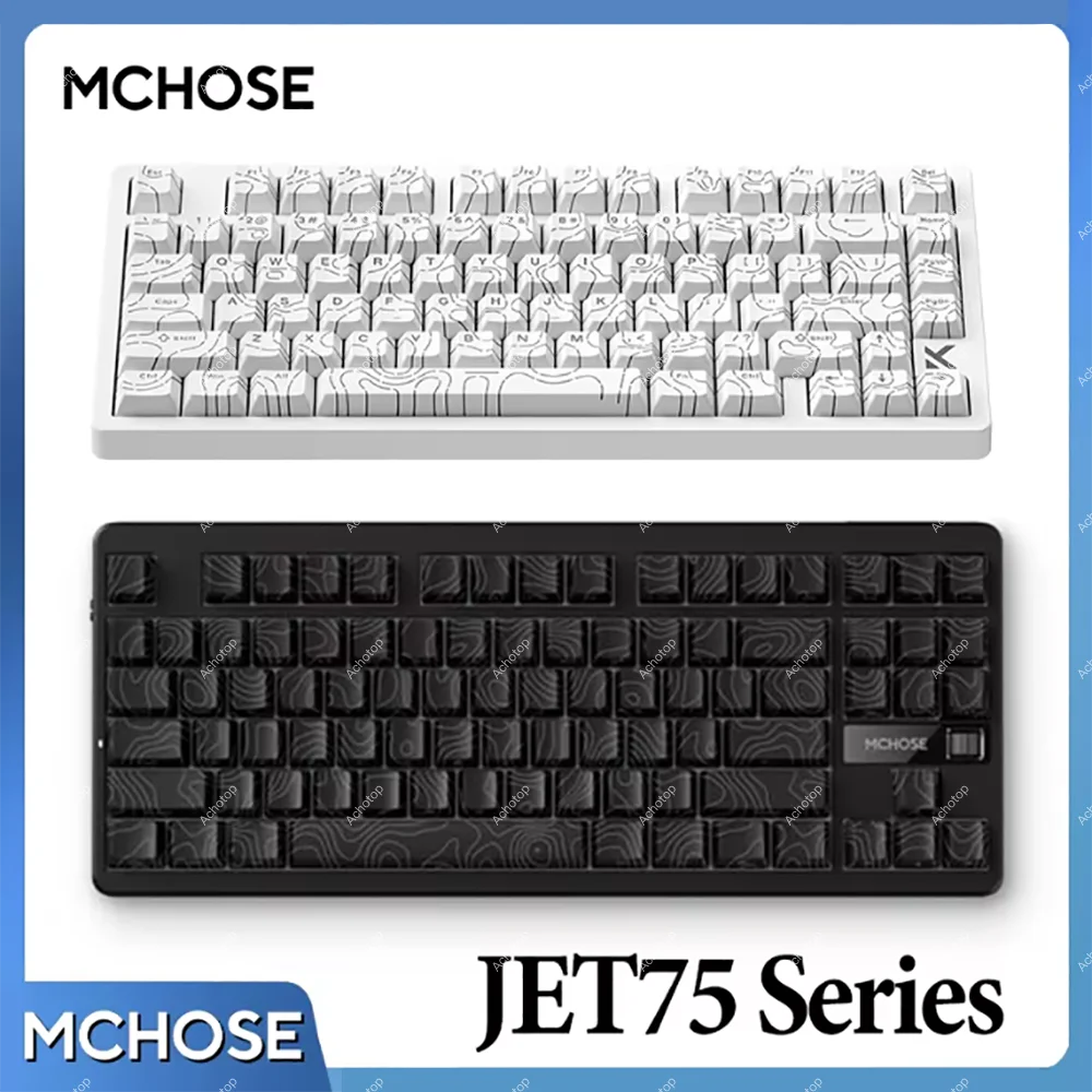 

MCHOSE Jet 75 Hall Effect Magnetic Switch Gaming Keyboard Topographic Keycaps Kailh Magnetic God Switch Customized Hot Swappable