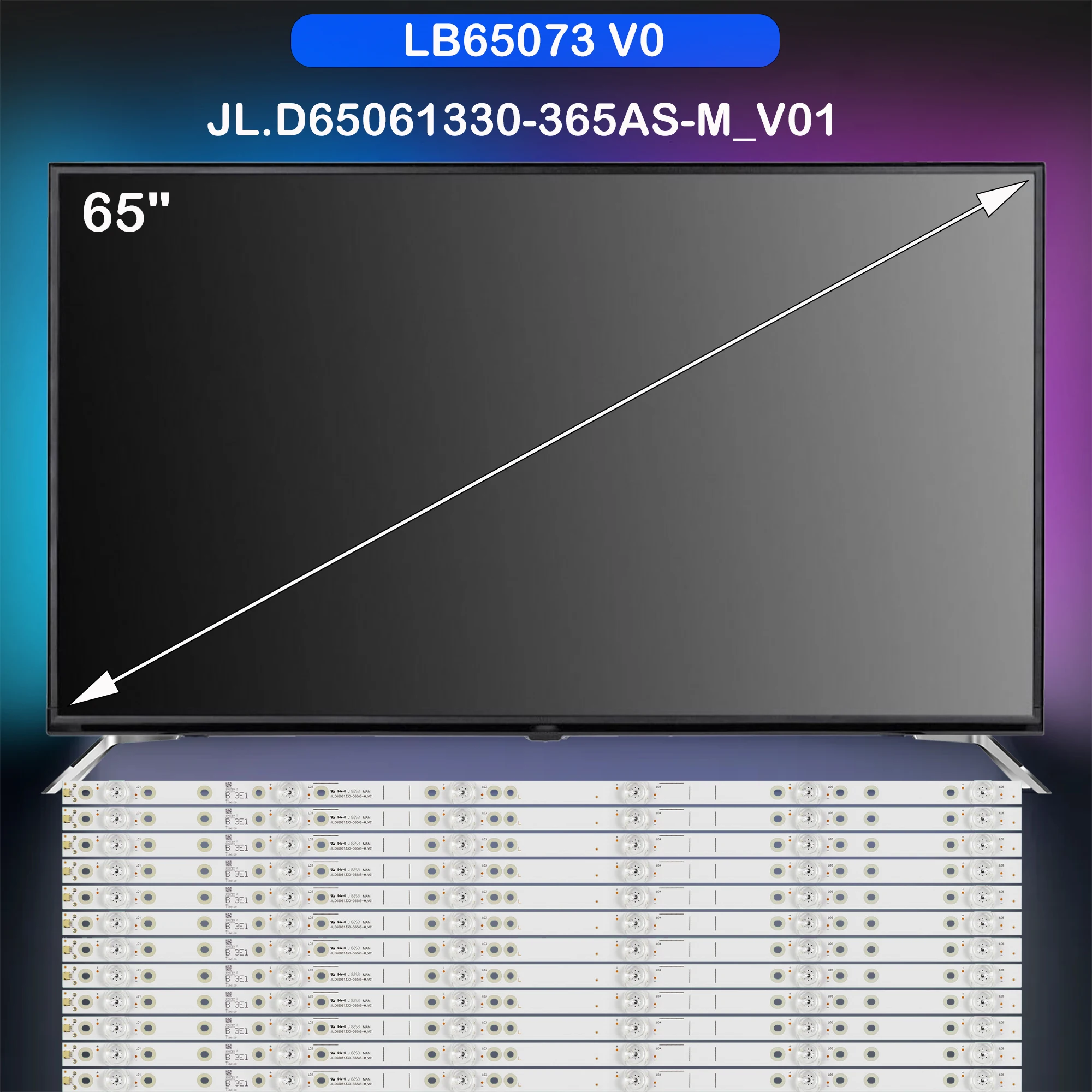 

Лента светодиодной подсветки для 65A7GV 65H6D H65A6100 H65AE6100UK 65R6070E HSSO-656100795EU HZ65A55 LB65073 V0 HD650Y1U72-T0L6 65R7G5
