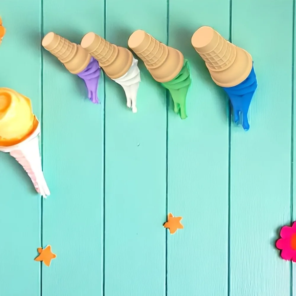 Melting Ice Cream Wall Decor 3D Printed Sculpture Creative Wall Hanging Ornament for Kids Room Bedroom Aesthetic Home Decoration - view 4