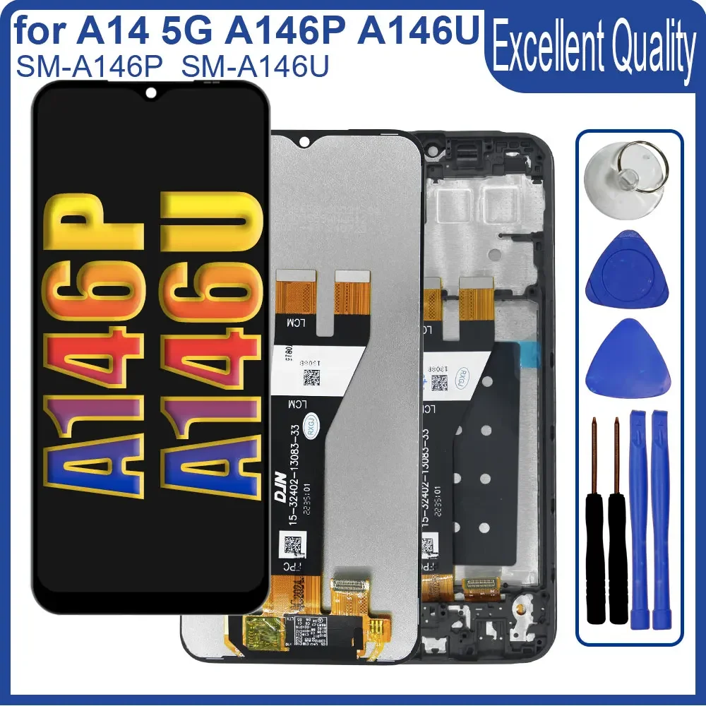 New LCD for Samsung Gallaxy A14 5G A146P LCD Display Touch Screen Digitizer Replacement for Samsung A14 LCD A146P A146U SM-A146U