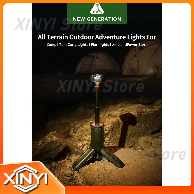 Portable Rechargeable LED Multifunction Magnetic Lantern for Camping Telescopic Outdoor Emergency Light for Hiking