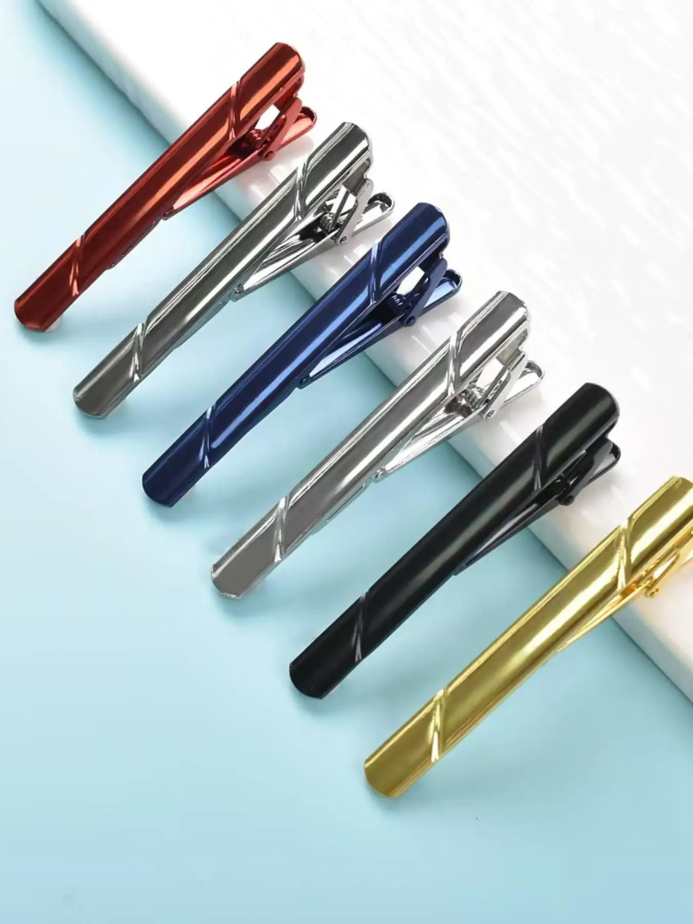 6-Piece Elegant Men's Tie Clip Set | Fashion & Business Style | Must-Have for Men | Ideal Gift for Wedding and Father's Day