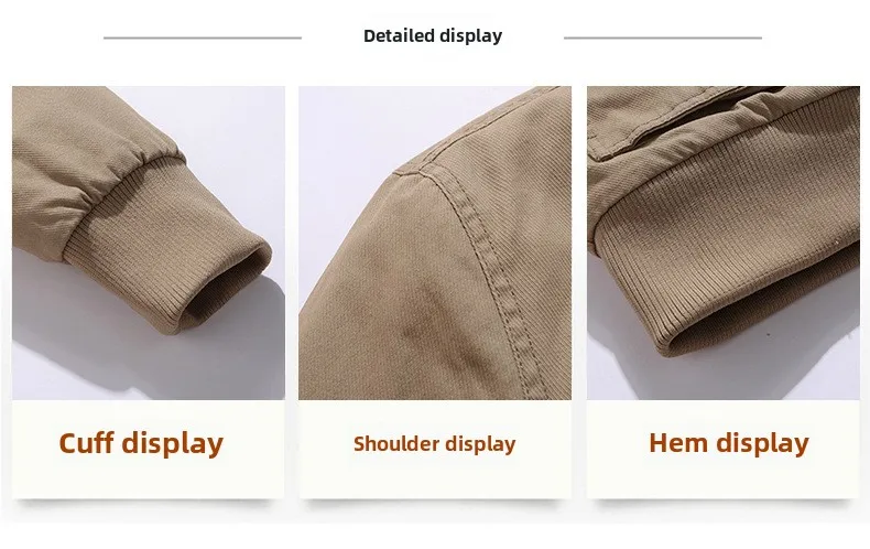 2024 Winter Pure Cotton Jacket Men's Vintage Fleece-lined Warm Wool Collar Windproof Coat Trendy Outdoor Snow Cold-proof Parka