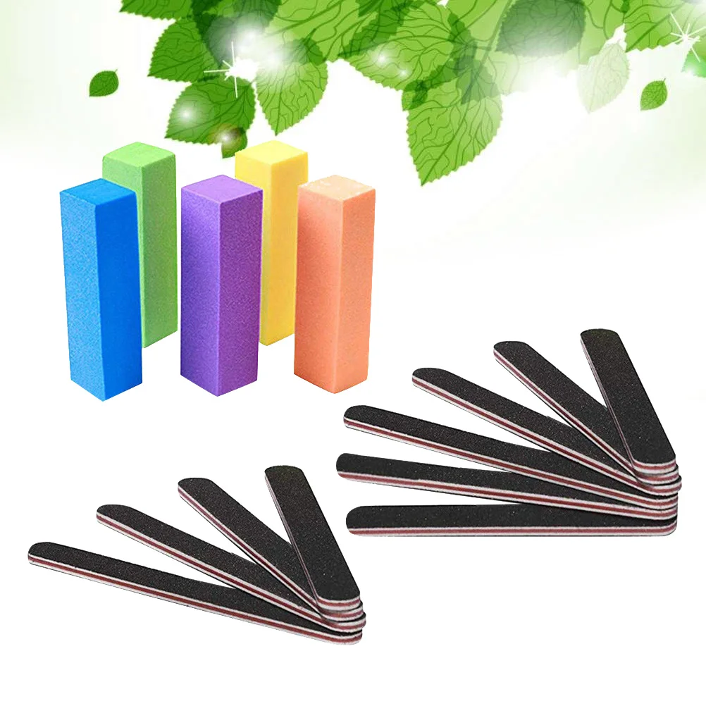 1 Zestaw Pilniczków do Paznokci, Blok Polerski, Wysokiej Jakości Materiał, Narzędzie do Modelowania i Usuwania Paznokci, Ręczne Narzędzie do Manicure do Salonu i Użytku Domowego