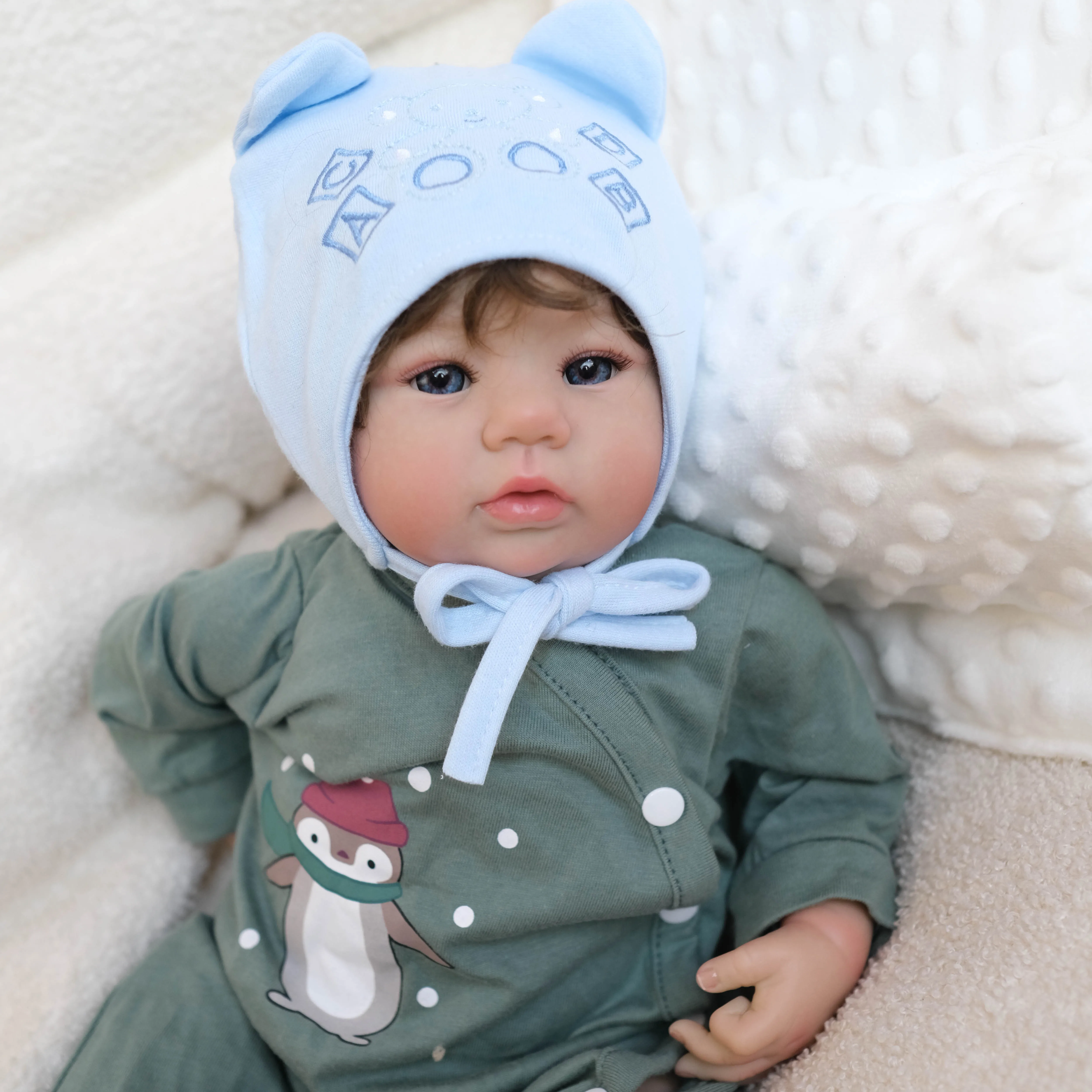 NPK 19 ''alta calidad Reborn Abigail muñeca recién nacida piel 3D múltiples capas pintura regalo de Navidad