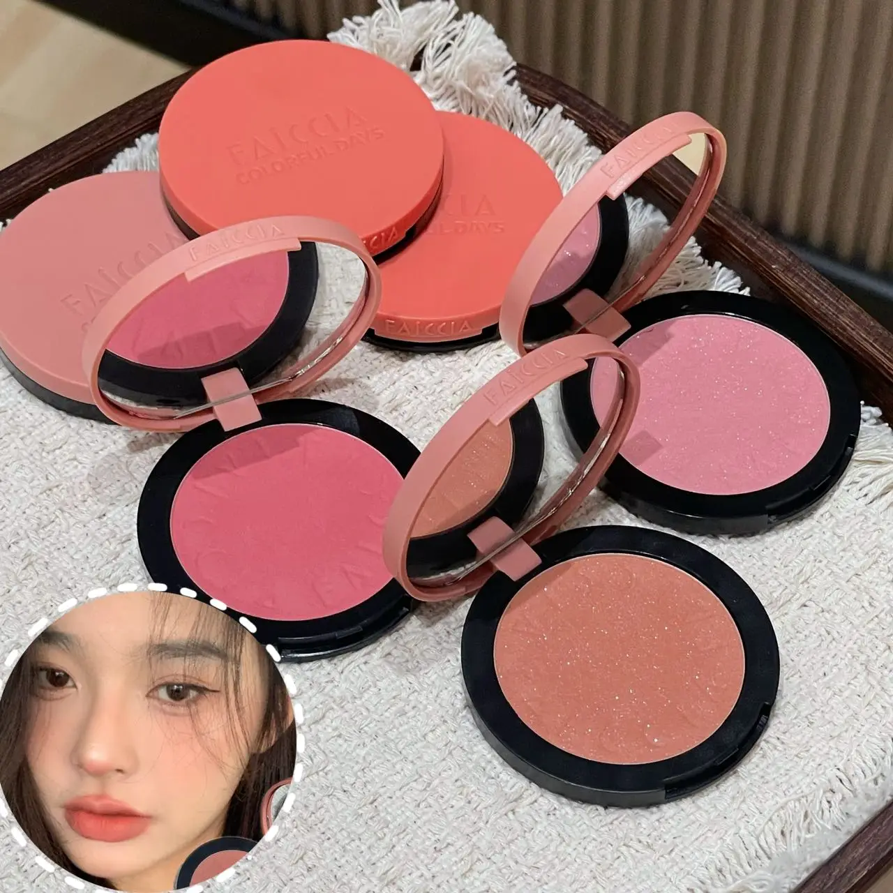 Faiccia Drunk Natural Blush Soft Rosy Flush Feines Puder Langanhaltend Tägliches Mädchenhaftes Gesichts-Make-up