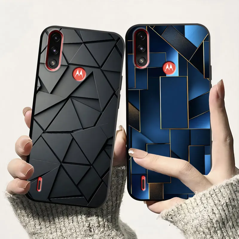 Para Moto E7 E7i Power E7 Plus E6 Play funda de silicona suave a prueba de golpes para Motorola Moto E5 contraportada TPU funda de teléfono Fundas de gato