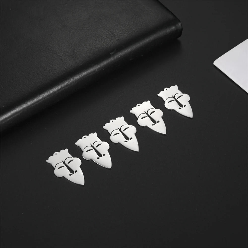 

5pcs/Lot Wholesale Tribal Mask Pendants Diy Necklace Earrings Accessories Stainless Steel Charms For Jewelry Making