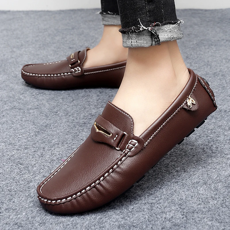 

Fashion Brand Men's Comfortable Anti Slip Soft Soled Bean Shoes for Spring New Men's Outdoor Breathable Leisure Driving Loafers