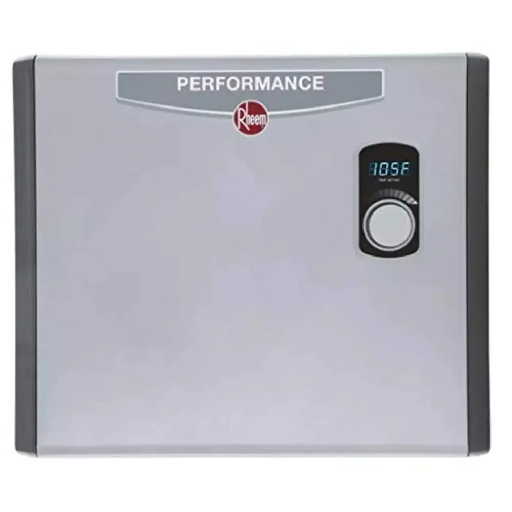 Electric Tankless Water Heater Performance 36 kW Self-Modulating 6 GPM Refurbished & Certified 8.8 GPM Max Flow AC Power 19 lbs