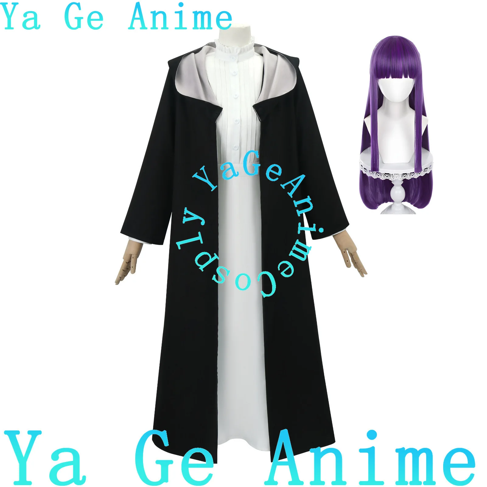 Manluren Frieren Beyond Journey's End Fern Cosplay Costume Magic Elf Anime Suit Frieren: Beyond Journey's End Fern Dress Wigs