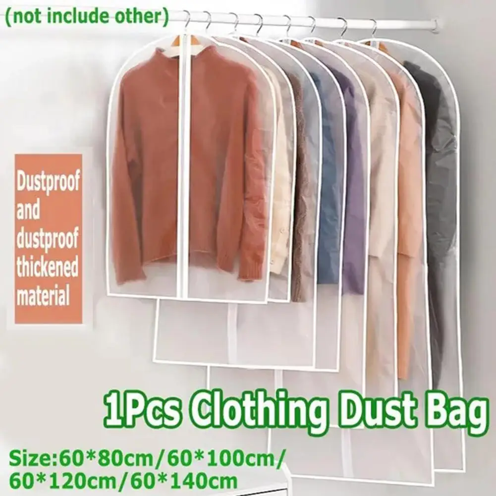 Clothing Dust Cover Fully Enclosed Clothes Cover With Hanging Resistant Wrinkle Clothes Bags 1pc Storage Bag Zipper Clothes V2S3