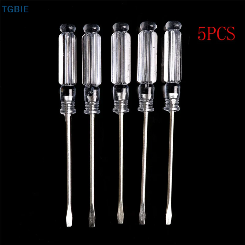 [TL][TL]5pcs Small Magnetic Precision Flat-blade Screwdriver Flathead Screwdriver Home Repair Tools Set