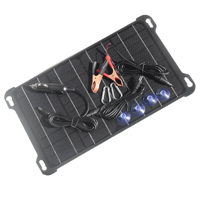 

15W 5V/18V Solar Panel Polysilicon Panels Outdoor Solar Battery Charger Type-C USB DC Output for Mobile Phone Charger