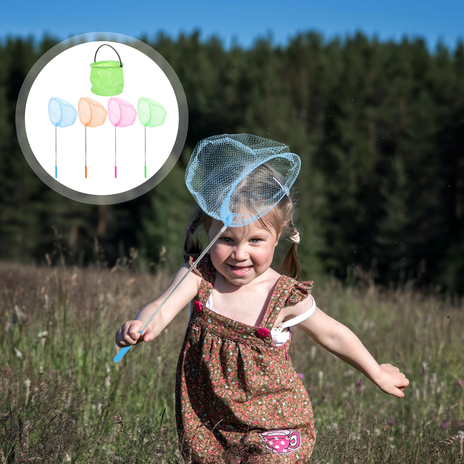 

1 set 1 Set Extendable Insects Catching Durable Stainless Steel Fishing Tool Retractable Handle Outdoor Practical Mesh For