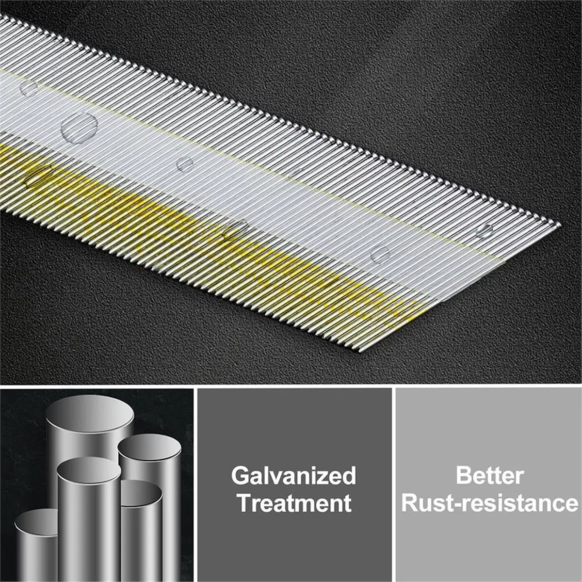 A24I 15 Gauge da Angled Finish Nails, 34-Degree, 1200-Pack Assorted Galvanized Project Pack for Angled Nailer
