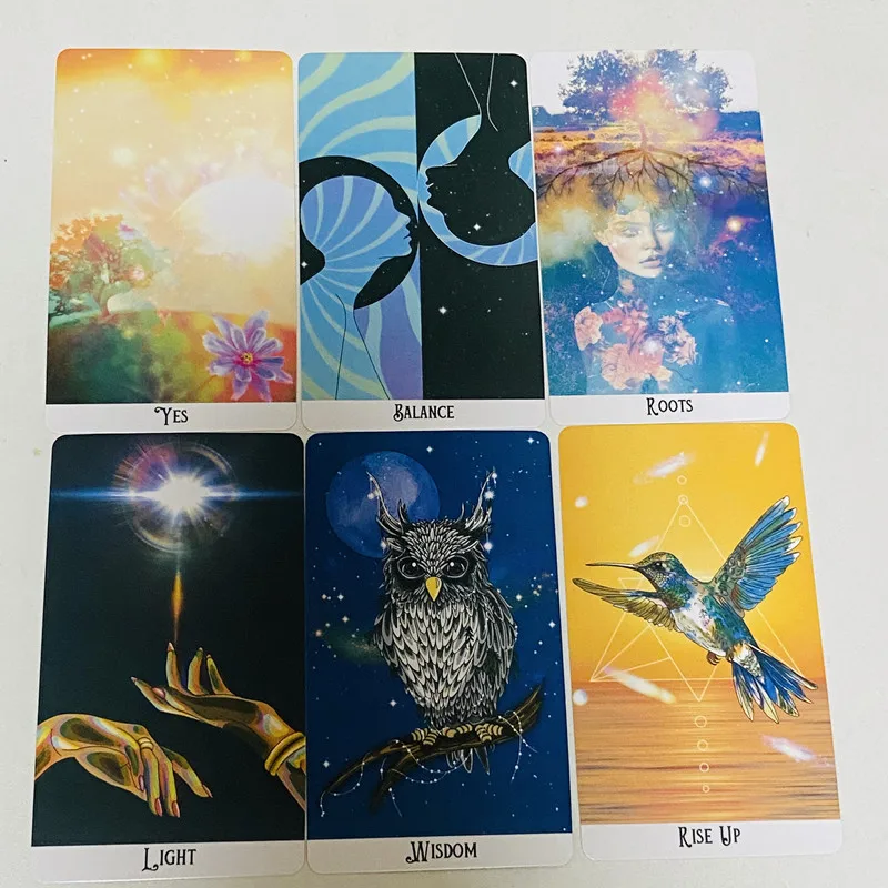 The Mystic Soul Oracle Deck 60 Cards English Divination Edition Deck Board Games Tarot for Self-reflection and Guidance