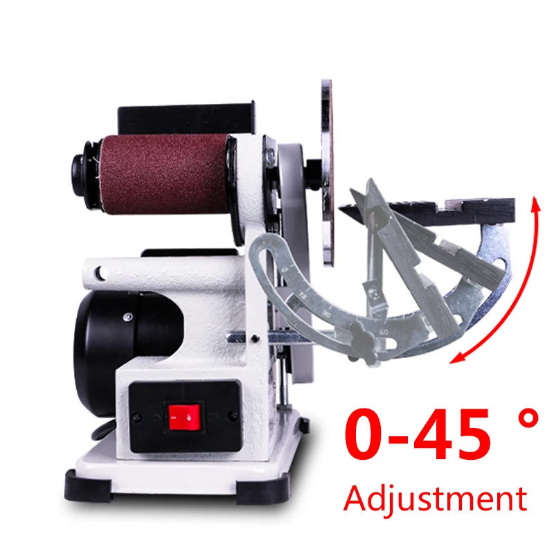 0-90°Adjustable Table Belt Disc Sander Benchtop Disc Belt Sander 350W-550W Powerful Bench Sander For Woodworking