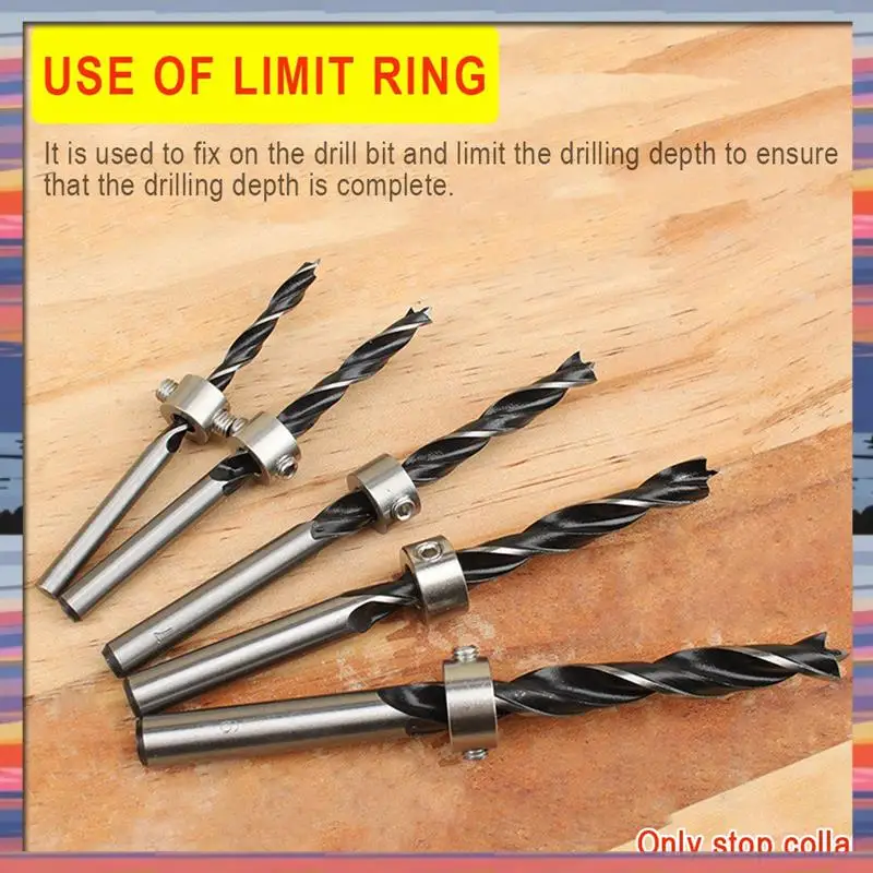 

AFBC Depth Stop Collar Set Locator Durable Heat Resistance Stainless Steel Ring Positioner Silver