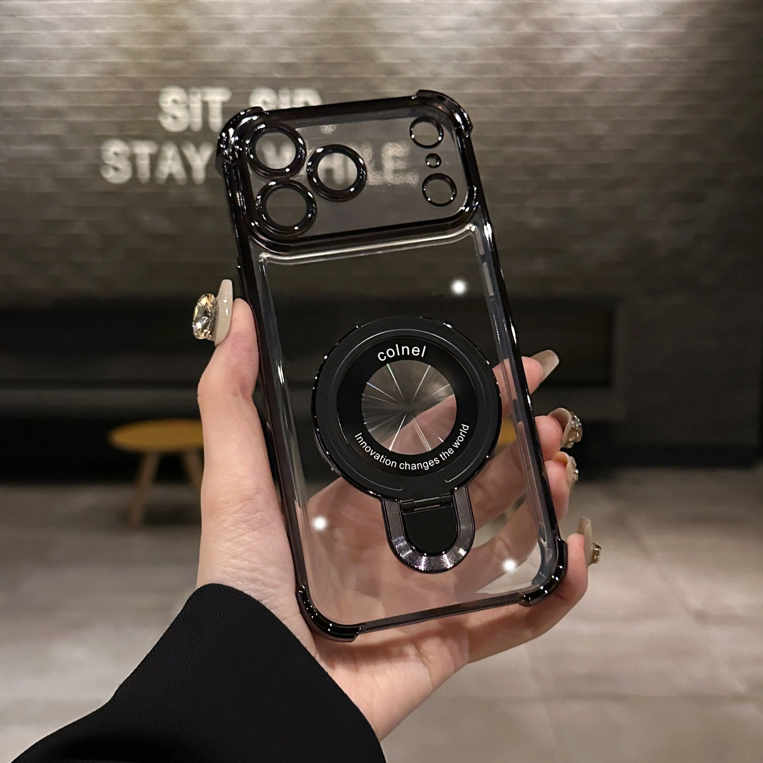 Odporne na wstrząsy etui z powłoką magnetyczną do iPhone'a 17 Air 17 16 15 14 13 12 Pro Max Plus iPhone XS XR XS MAX z uchwytem