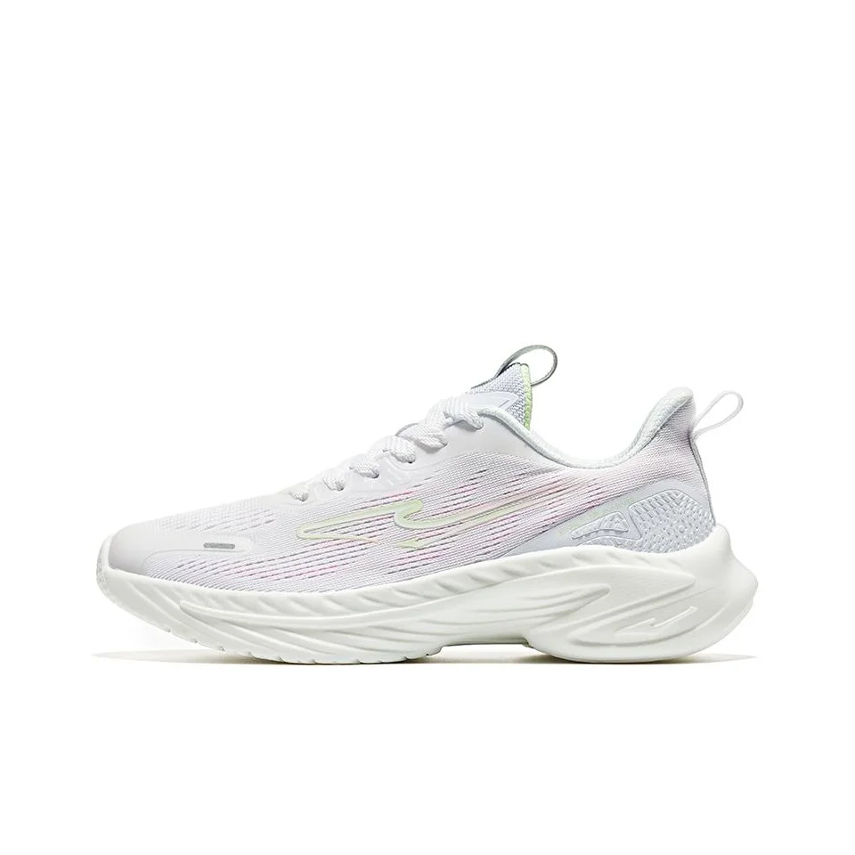 

Erke Cushioning Slip Resistant Abrasion Resistant Low top Running Shoes Women's White Pink 52123103258-004