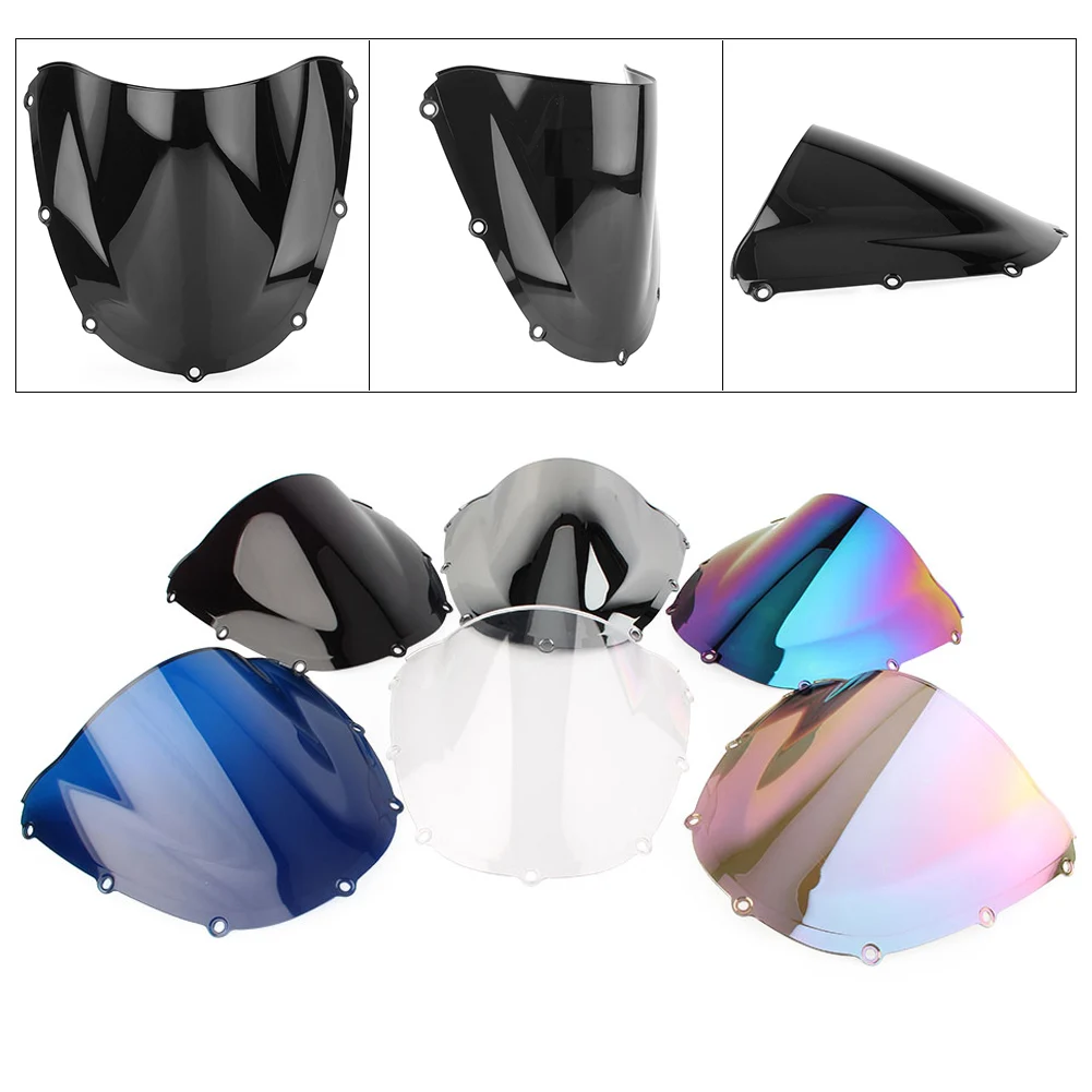 6color Optionals Motorcycle ABS Double Bubble Wind Defelctor Windshield Windscreen For Honda CBR954RR CBR 954 RR 2002 2003