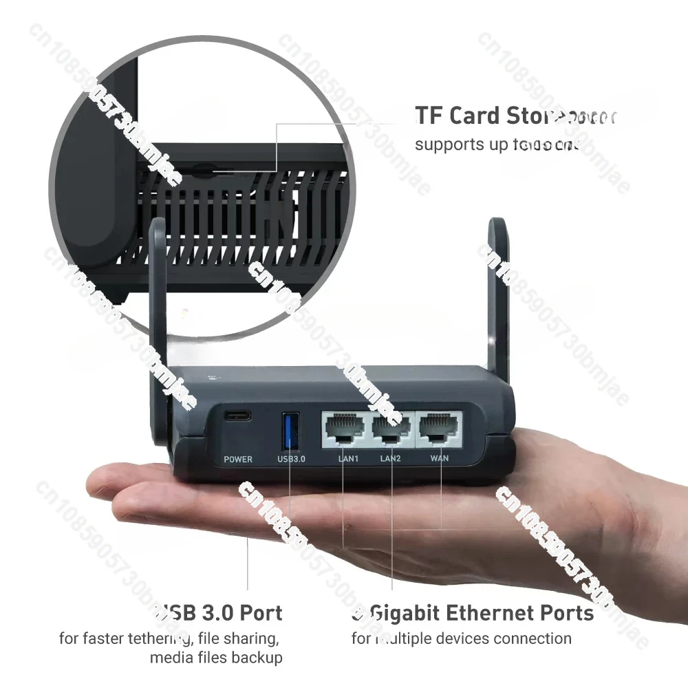 GL-AXT1800 (Slate AX) Wi-Fi 6 Gigabit Travel Router,Client&Server, OpenWrt, Adguard Home,  Parental Control