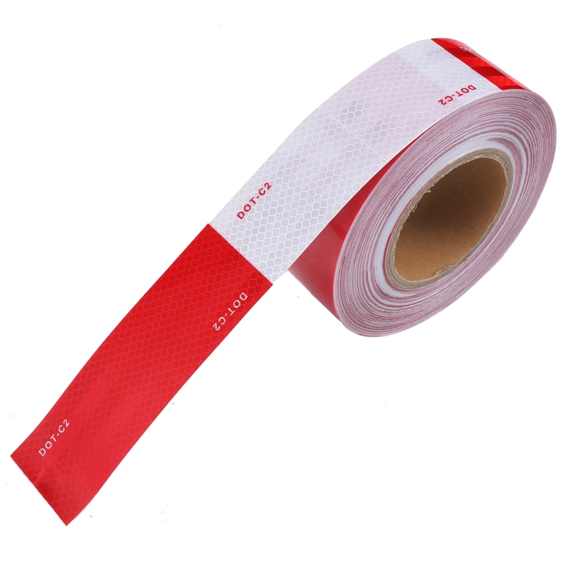 Red And White Reflective Tape Reflective Film Car Truck Body Stickers Annual Inspection Reflective Strip