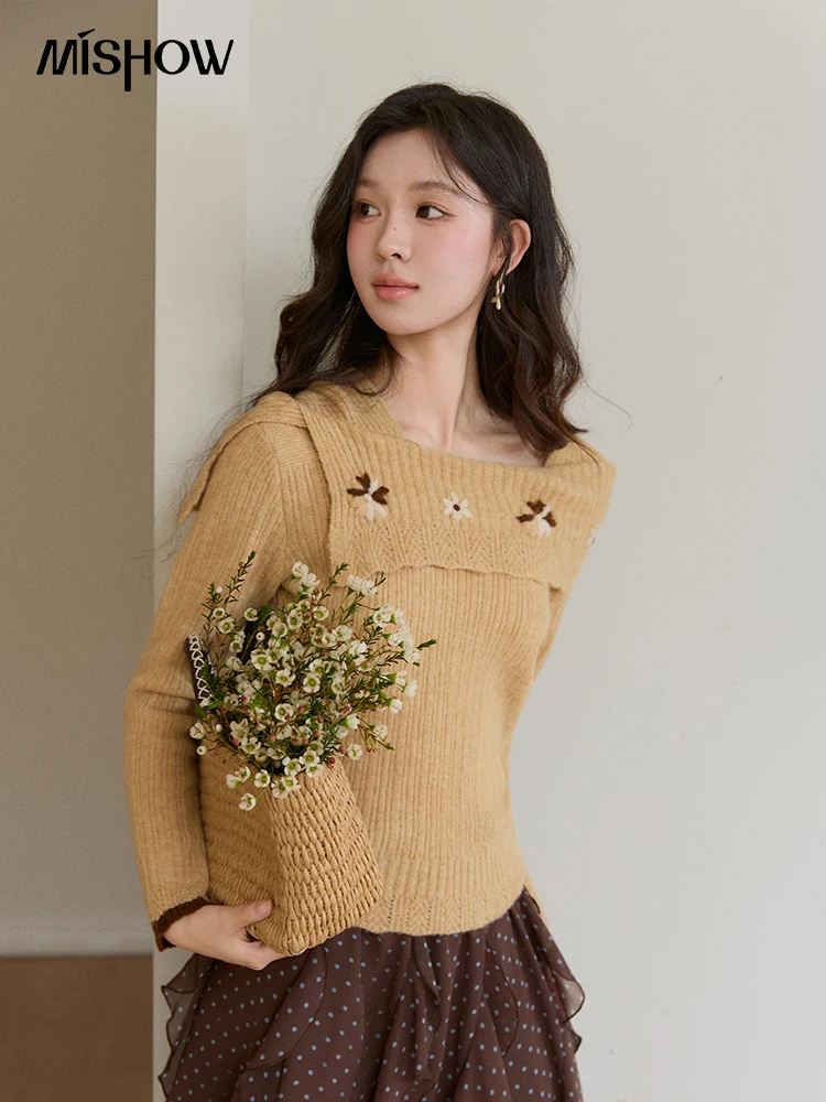 MISHOW Women's Yellow Ribbed K - огляд і ціна Embroidery Yellow