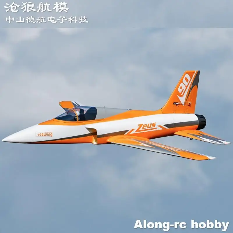 Freewing 90mm EDF Jet RC Plane 2024 Orange Zeus 6s or 8s PNP or kit+servo Retractable Landing Gear Sport Aircraft Models