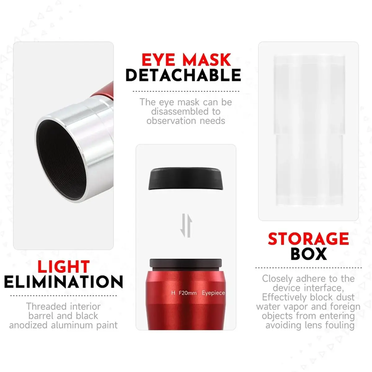 update. 1.25 Inch H Eyepiece Kit 20mm FMC Green Coated Wide Angle High Power for Astronomy Telescope Planetary Lunar Observation