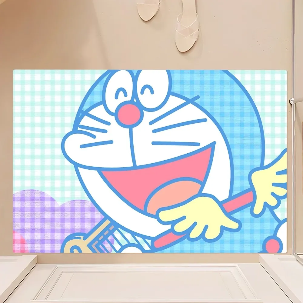 Classics Cartoon D-Doraemon Cute Floor Mat Bedroom Kitchen Door Bath House Super Absorbent Foot Non-slip