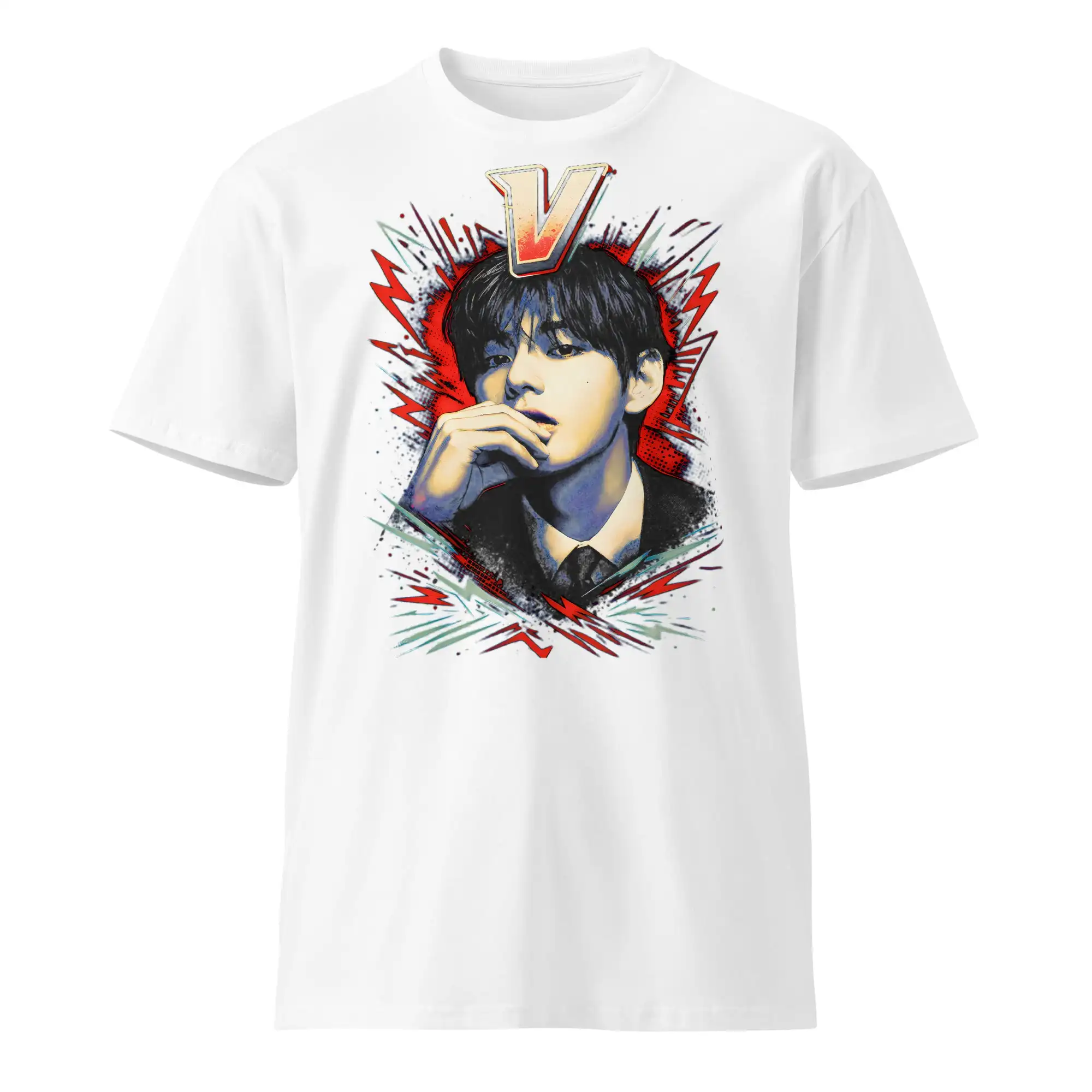 BTS V Kim Taehyung 2026 World Tour Doppelseitiges Grafik-T-Shirt mit Porträt und Tour-Städtenliste Kpop-Fans T-Shirt für Männer, Frauen und Kinder – Detail 5