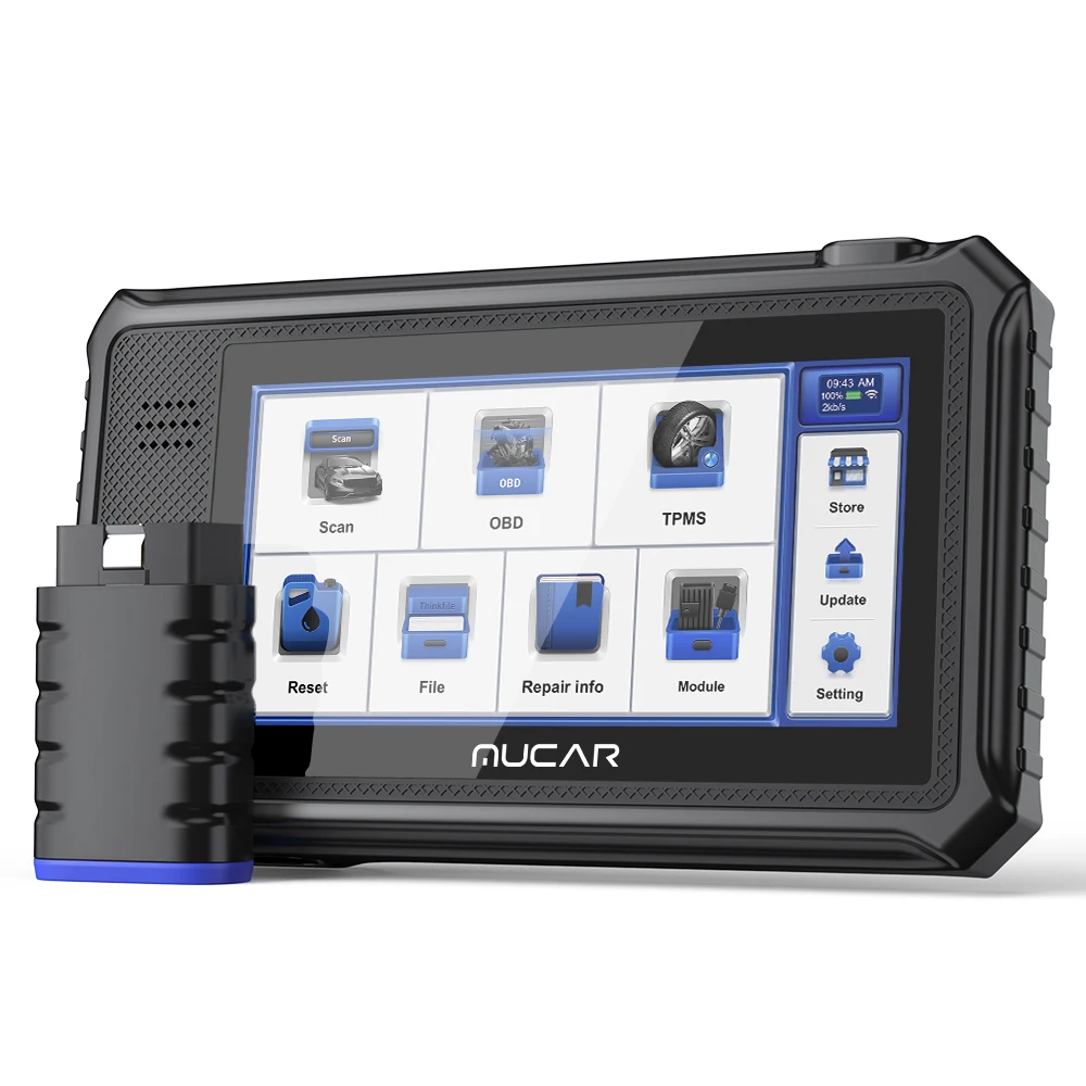 MUCAR VO6 Auto-Diagnosetools, lebenslang, kostenlose globale Version, komplettes System, 28 Resets, OBD2, bidirektionale Steuerung, Scan-Tool-Scanner