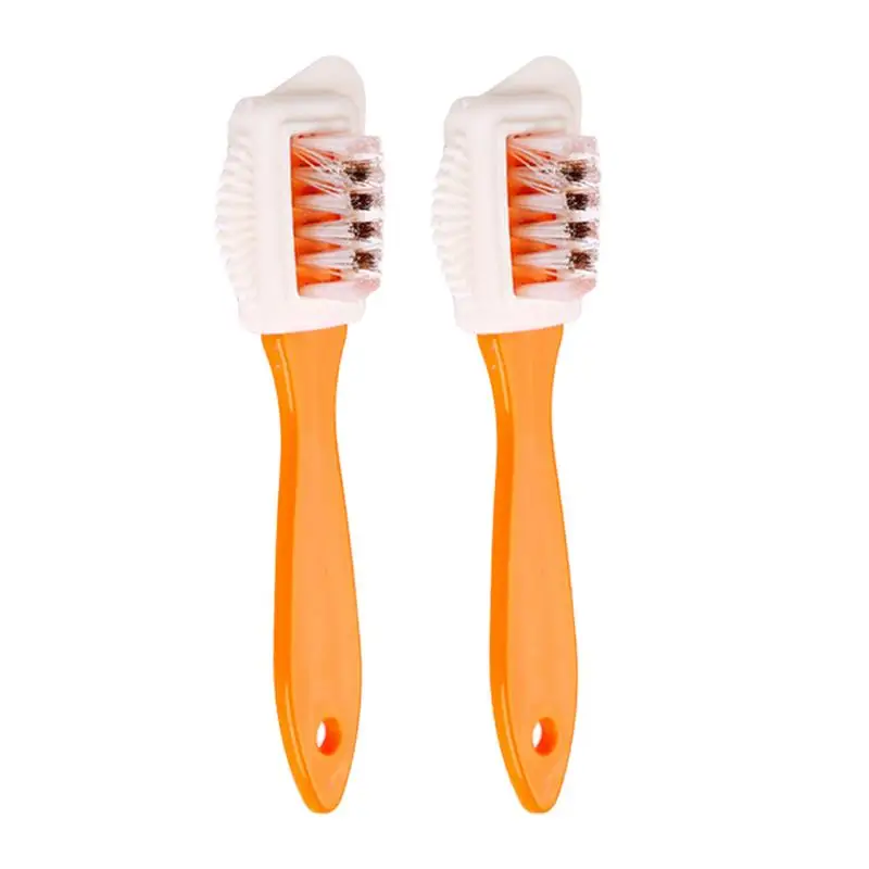 Shoe Brush 2 Pieces Soft Bristle Scrub Brush Shoes Care Cleaning Brush Shoe Scrubber Ergonomic Hard Brush Shoe Shine Brush For