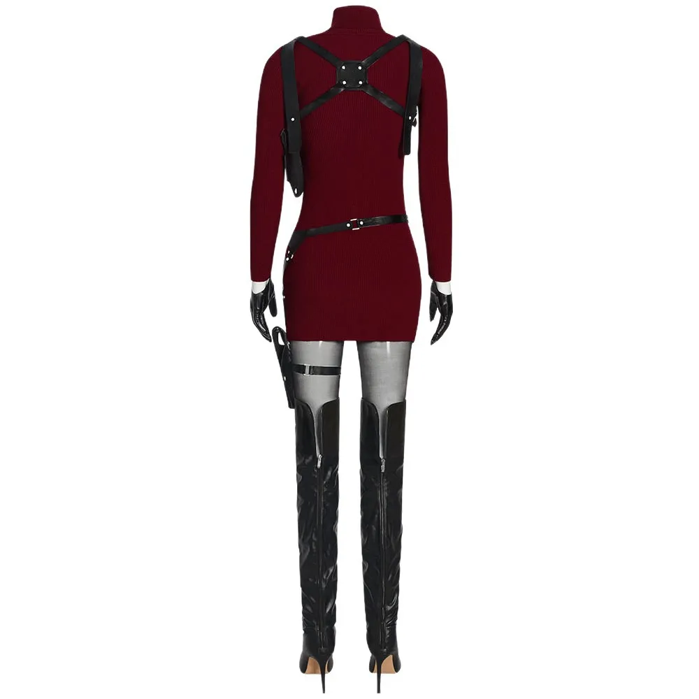 Horror Game Movie Resident Evil 4 Ada Wong Cosplay Full Set Same Style Outfit Halloween Carnival Comic Con Stage Cosplay Suit - Image 2