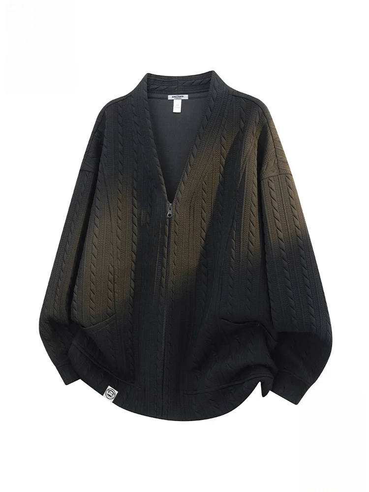 

Вязаный кардиган Paul Frank M на молнии, повседневный, свободного кроя, однотонный, осенняя верхняя одежда, удобный, из полиэстера